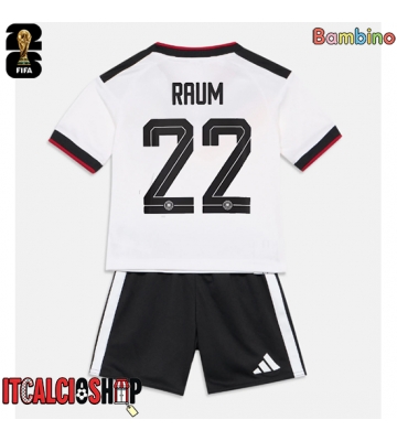 Germania David Raum #22 Prima Maglia Bambino Mondiali 2026 Manica Corta (+ Pantaloni corti)